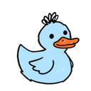 baby blue duck
